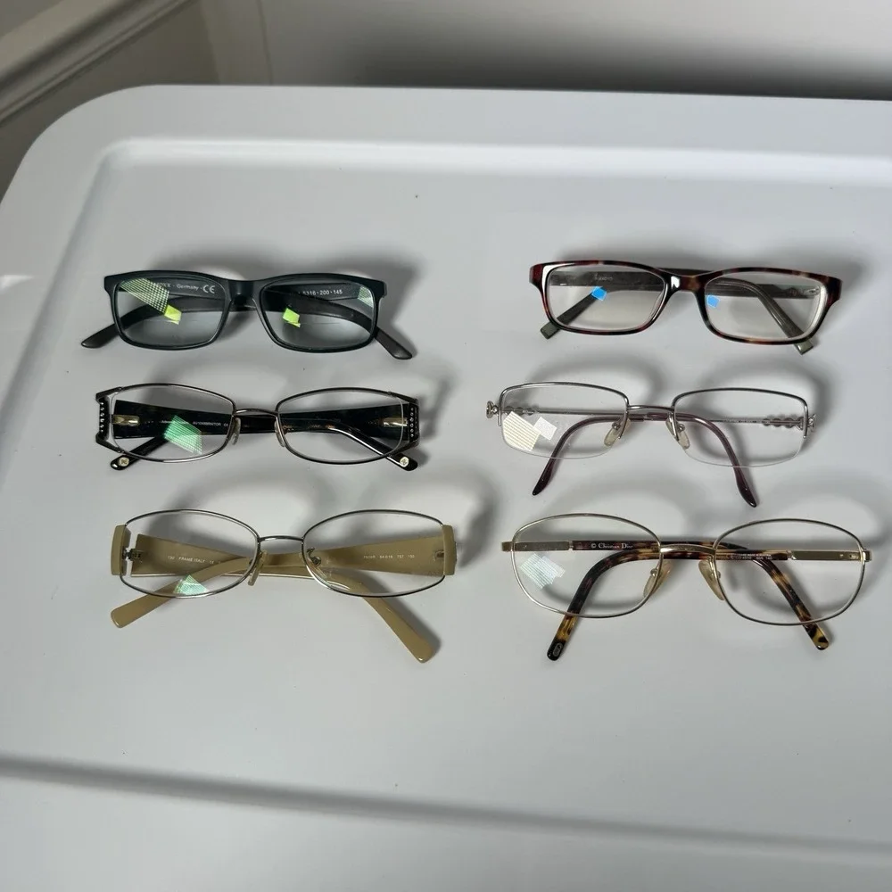 Vintage Eyeglasses Frames Bundle Of 6 - Fendi, Christian Dior, More